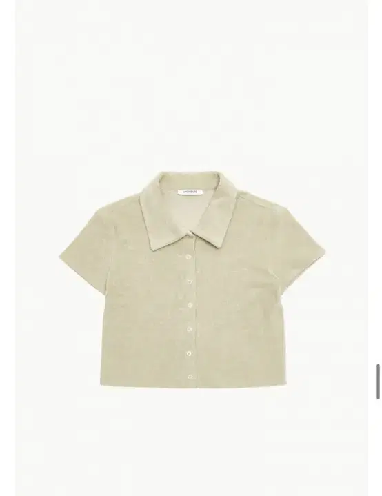 아모멘토 TERRY CROP TOP(SAGE GREEN)